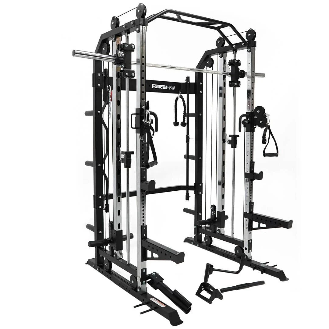 MS-08 All-In-One Trainer - Rack, Máquina Smith y Multifunción + Poleas