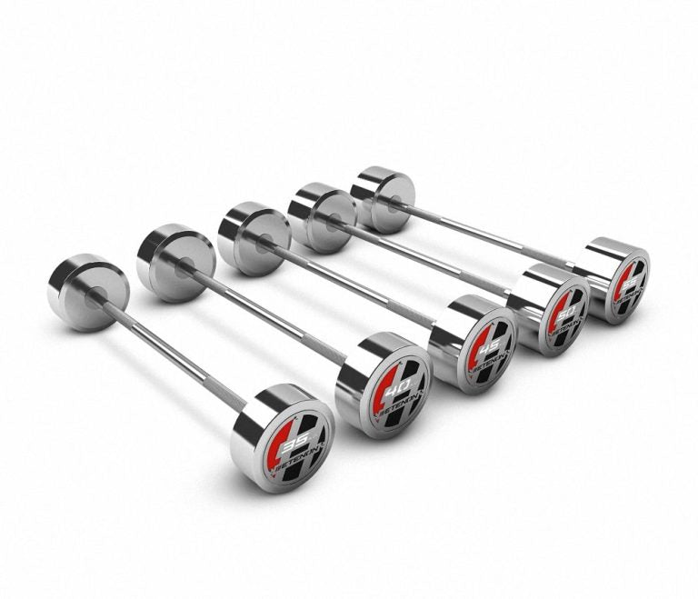 Kit 5 barras rectas bíceps 35 a 55 kg Iron
