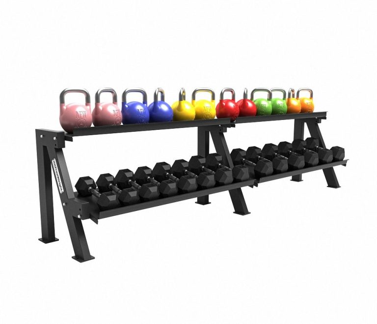 Rack Mancuernas Hexagonales 2 bandejas 3 metros