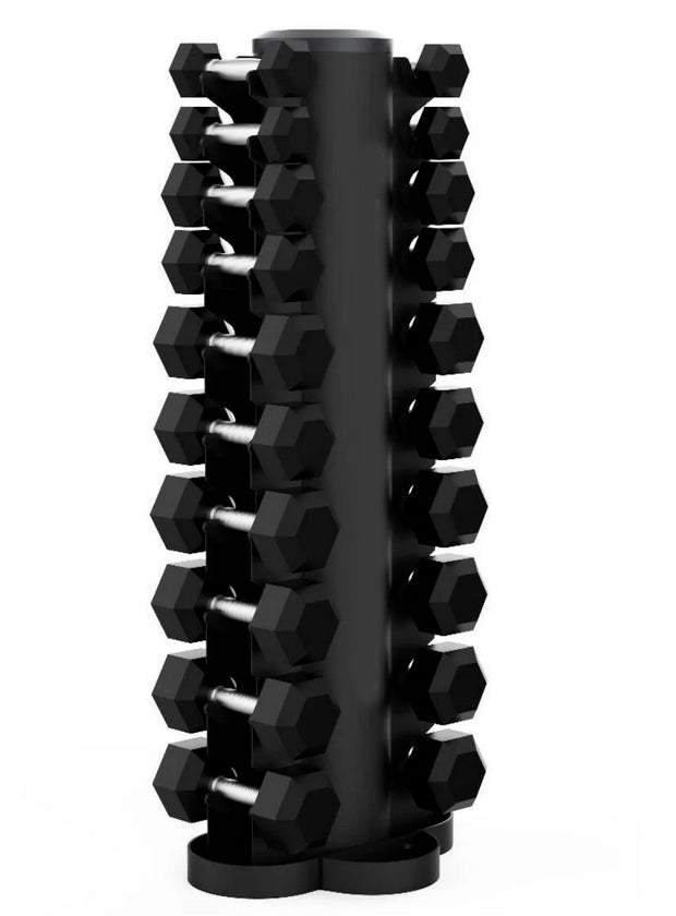 Set de Mancuernas Hexagonales 1-10 KG + Rack Vertical TH10